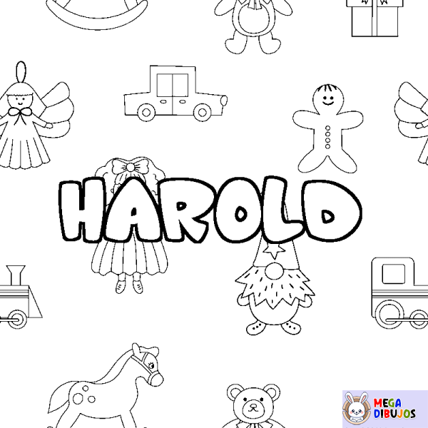 Coloración del nombre HAROLD - decorado juguetes