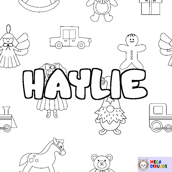 Coloración del nombre HAYLIE - decorado juguetes