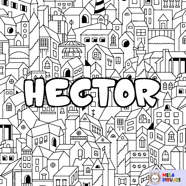 Coloración del nombre HECTOR - decorado ciudad