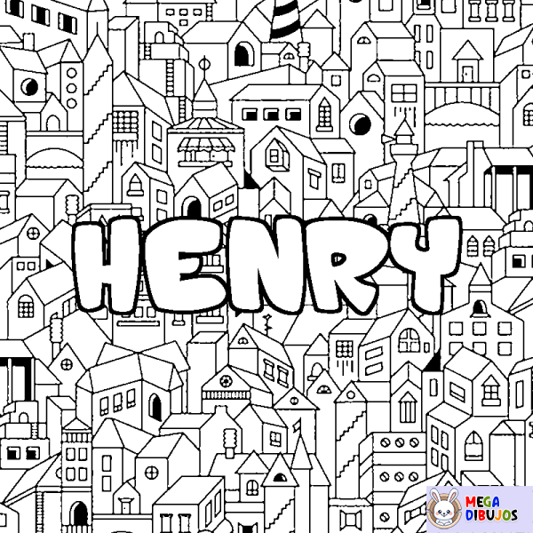 Coloración del nombre HENRY - decorado ciudad