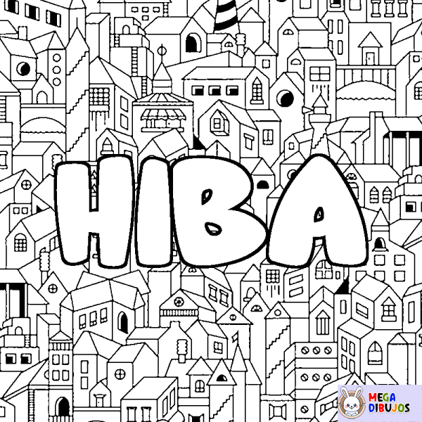 Coloración del nombre HIBA - decorado ciudad