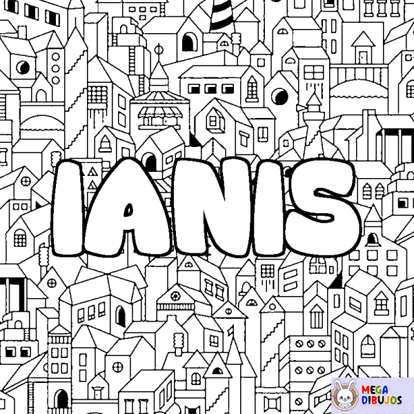 Coloración del nombre IANIS - decorado ciudad