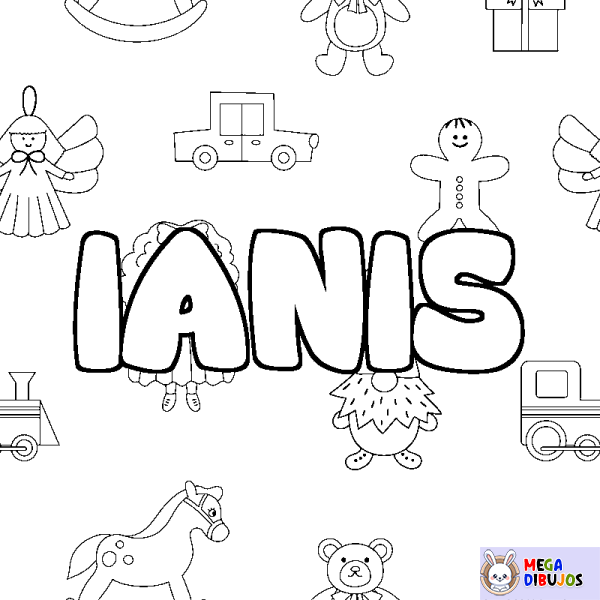 Coloración del nombre IANIS - decorado juguetes