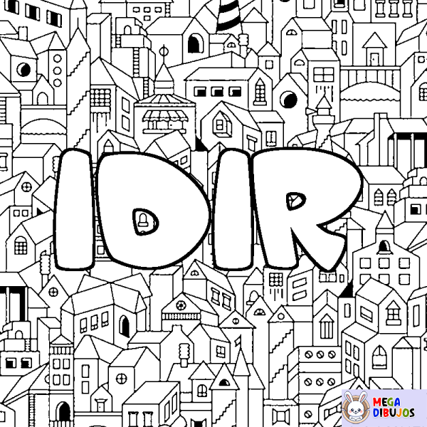 Coloración del nombre IDIR - decorado ciudad