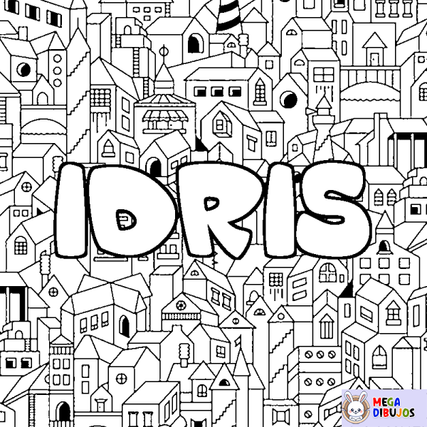 Coloración del nombre IDRIS - decorado ciudad