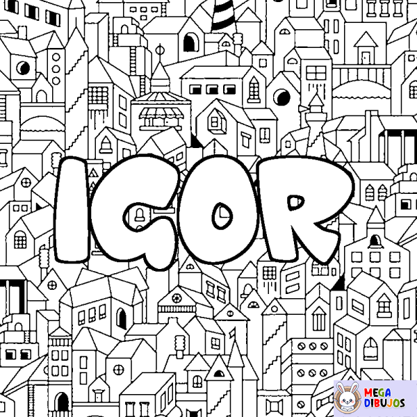 Coloración del nombre IGOR - decorado ciudad