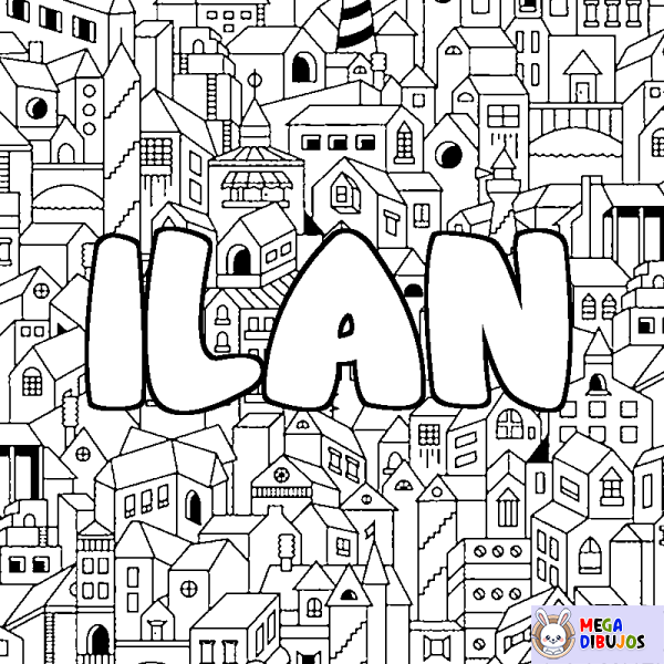 Coloración del nombre ILAN - decorado ciudad