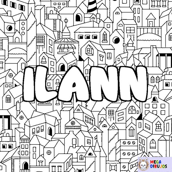 Coloración del nombre ILANN - decorado ciudad