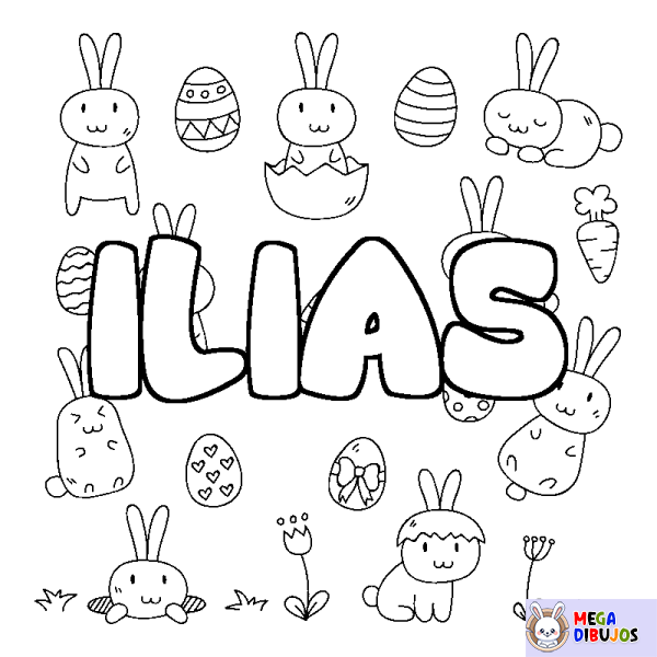 Coloración del nombre ILIAS - decorado Pascua