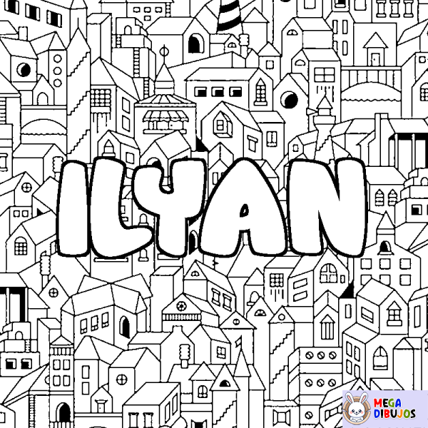 Coloración del nombre ILYAN - decorado ciudad