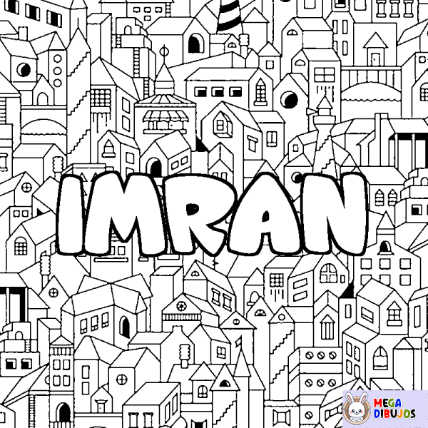 Coloración del nombre IMRAN - decorado ciudad