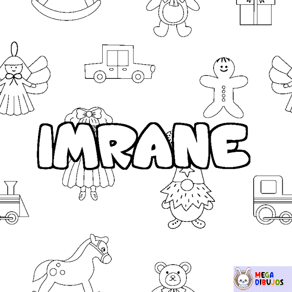 Coloración del nombre IMRANE - decorado juguetes