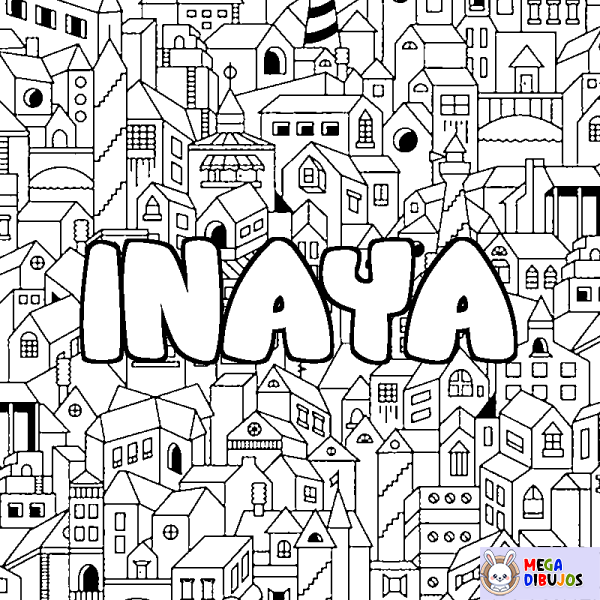 Coloración del nombre INAYA - decorado ciudad