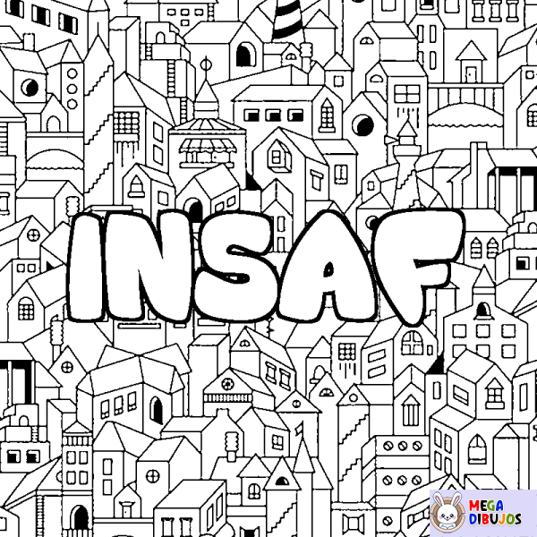 Coloración del nombre INSAF - decorado ciudad