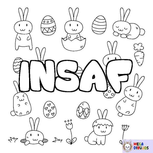 Coloración del nombre INSAF - decorado Pascua