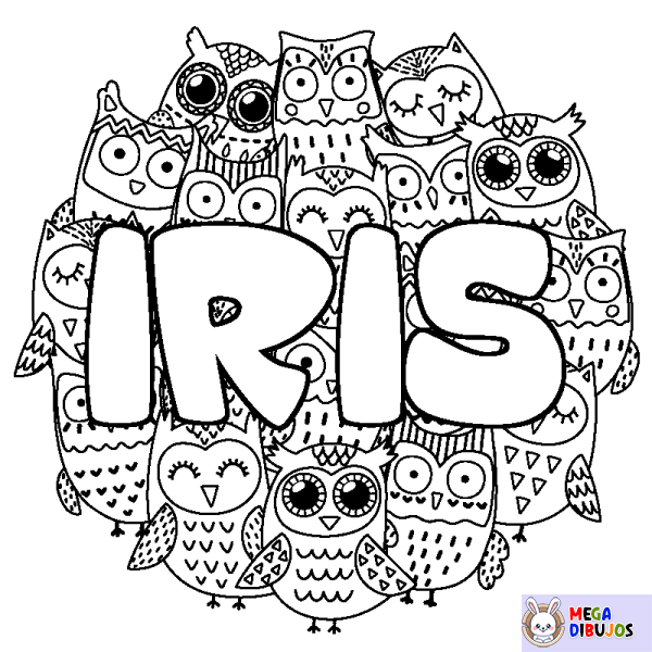 Coloración del nombre IRIS - decorado b&uacute;hos