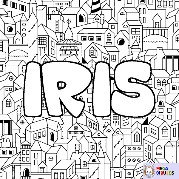 Coloración del nombre IRIS - decorado ciudad