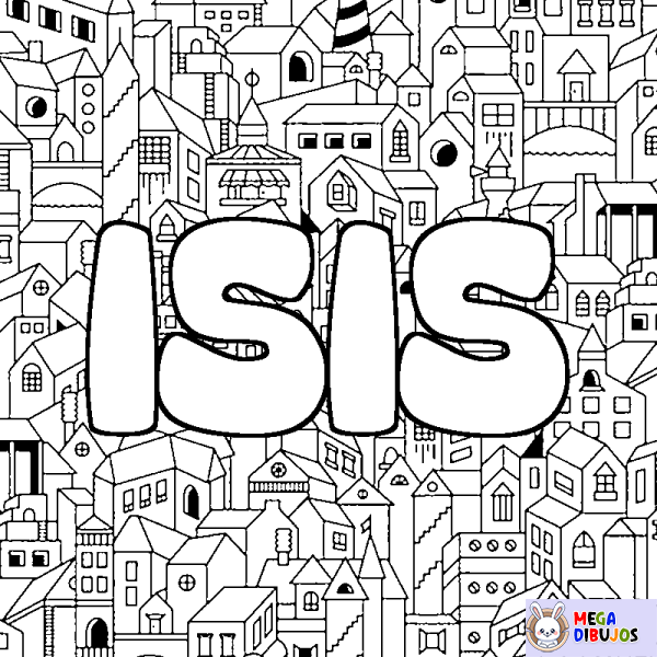 Coloración del nombre ISIS - decorado ciudad