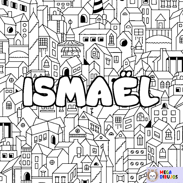 Coloración del nombre ISMA&Euml;L - decorado ciudad