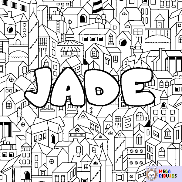 Coloración del nombre JADE - decorado ciudad