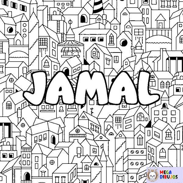 Coloración del nombre JAMAL - decorado ciudad