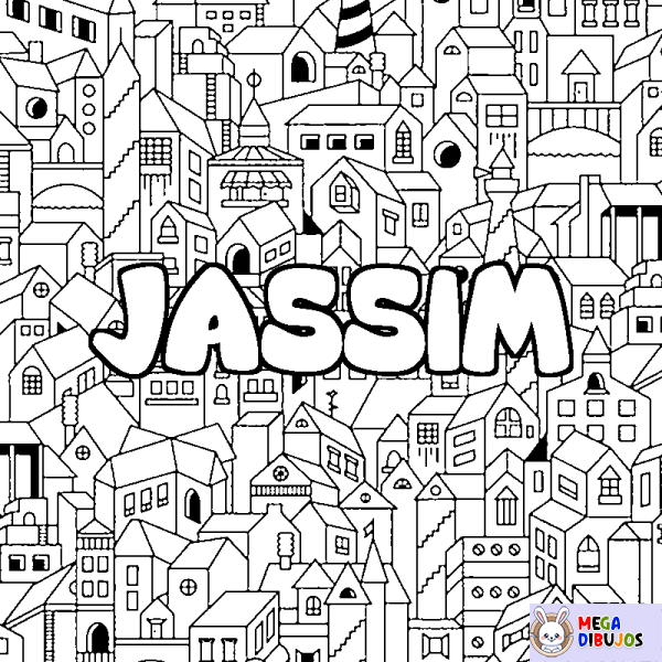 Coloración del nombre JASSIM - decorado ciudad