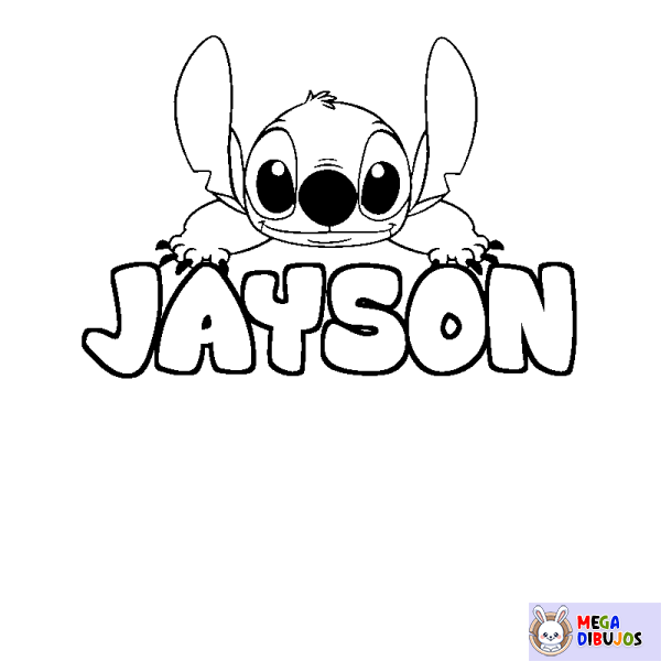 Coloración del nombre JAYSON - decorado Stitch