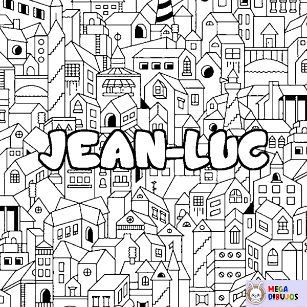 Coloración del nombre JEAN-LUC - decorado ciudad