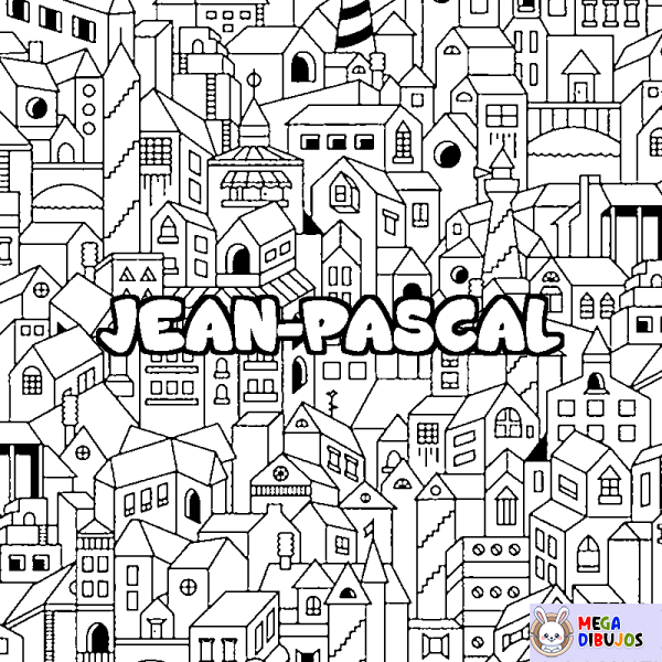 Coloración del nombre JEAN-PASCAL - decorado ciudad