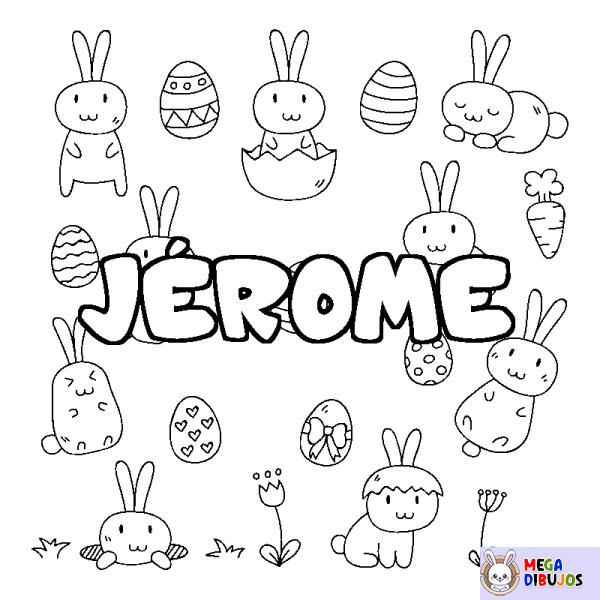 Coloración del nombre J&Eacute;ROME - decorado Pascua