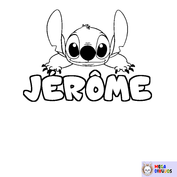 Coloración del nombre J&Eacute;R&Ocirc;ME - decorado Stitch