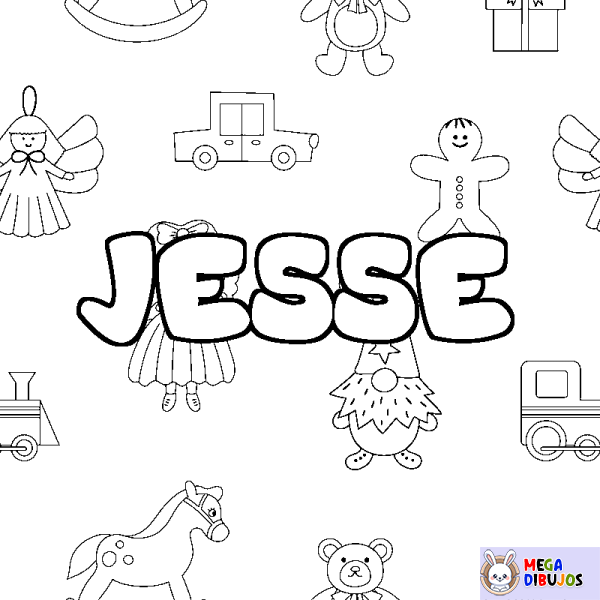 Coloración del nombre JESSE - decorado juguetes