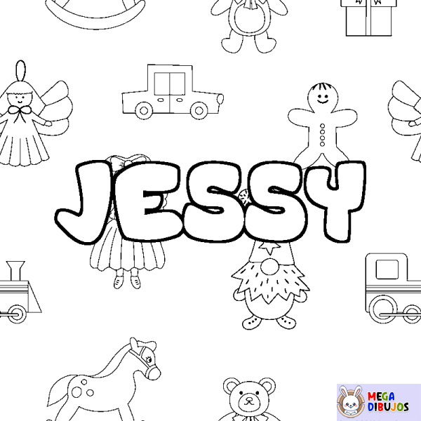 Coloración del nombre JESSY - decorado juguetes