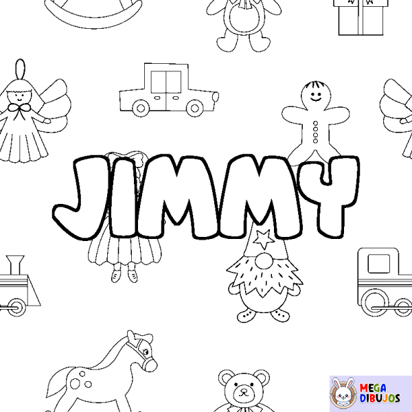 Coloración del nombre JIMMY - decorado juguetes