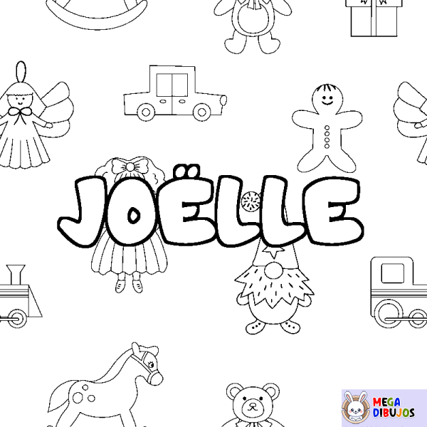 Coloración del nombre JO&Euml;LLE - decorado juguetes