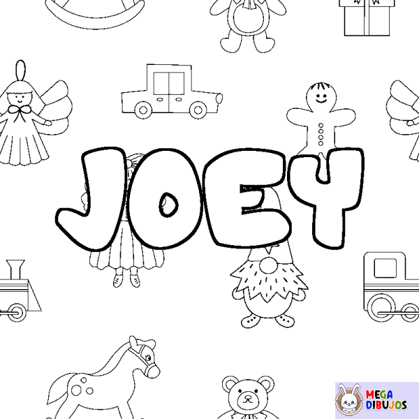 Coloración del nombre JOEY - decorado juguetes