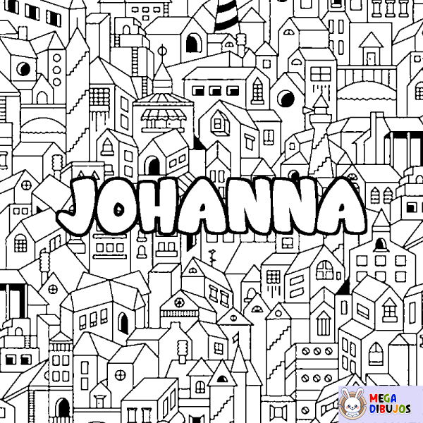 Coloración del nombre JOHANNA - decorado ciudad