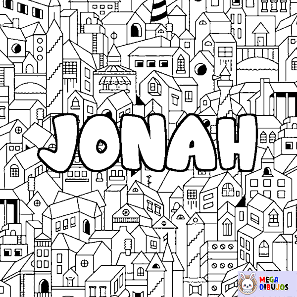 Coloración del nombre JONAH - decorado ciudad