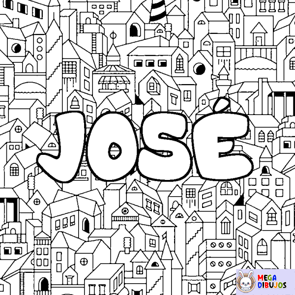 Coloración del nombre JOS&Eacute; - decorado ciudad