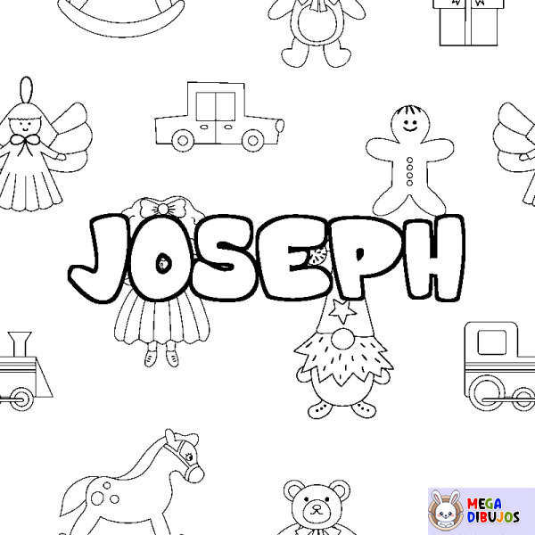 Coloración del nombre JOSEPH - decorado juguetes