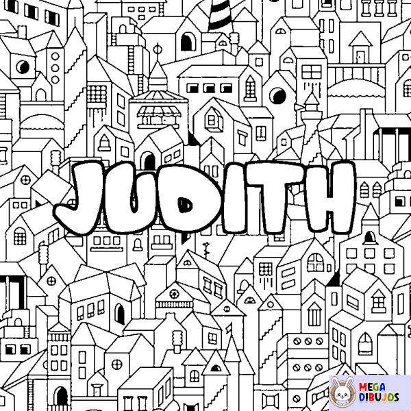 Coloración del nombre JUDITH - decorado ciudad