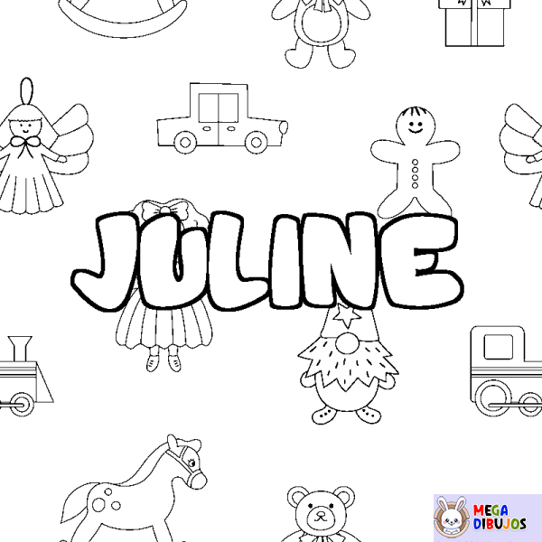 Coloración del nombre JULINE - decorado juguetes