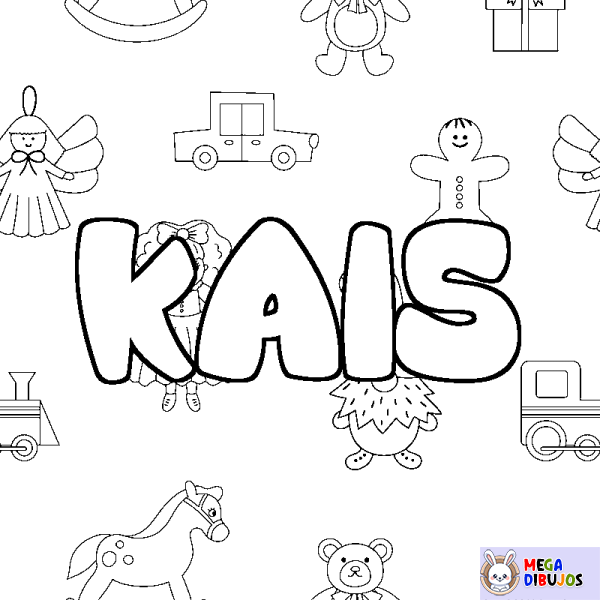 Coloración del nombre KAIS - decorado juguetes