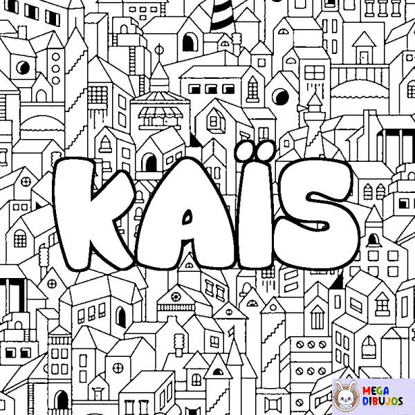 Coloración del nombre KA&Iuml;S - decorado ciudad