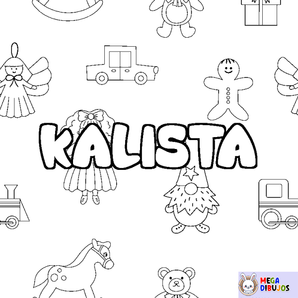 Coloración del nombre KALISTA - decorado juguetes