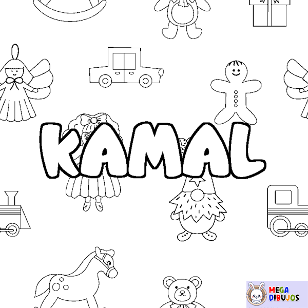 Coloración del nombre KAMAL - decorado juguetes