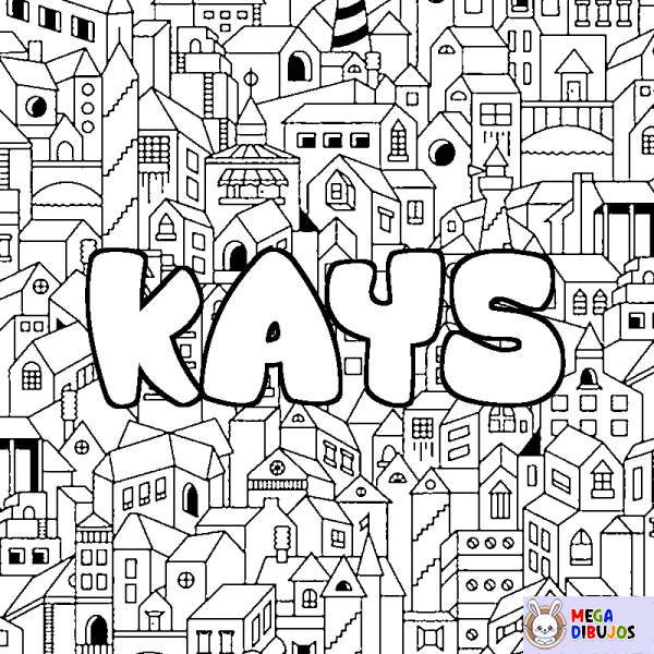 Coloración del nombre KAYS - decorado ciudad