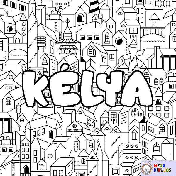 Coloración del nombre K&Eacute;LYA - decorado ciudad