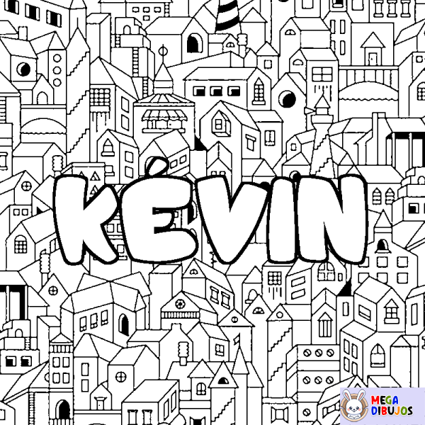 Coloración del nombre K&Eacute;VIN - decorado ciudad