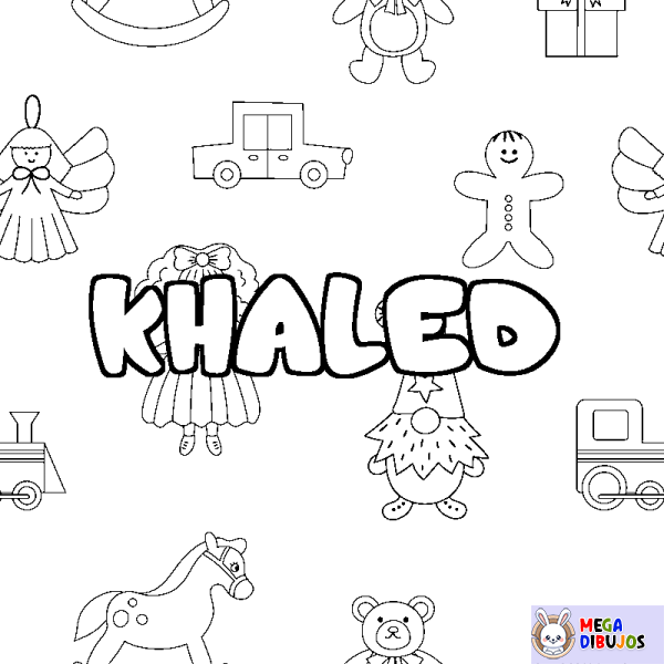 Coloración del nombre KHALED - decorado juguetes